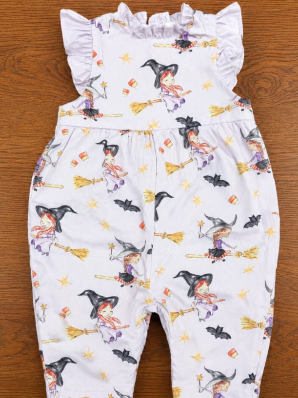 🎃 Adorable Girls Halloween Romper by Smockingbird – Size 6M